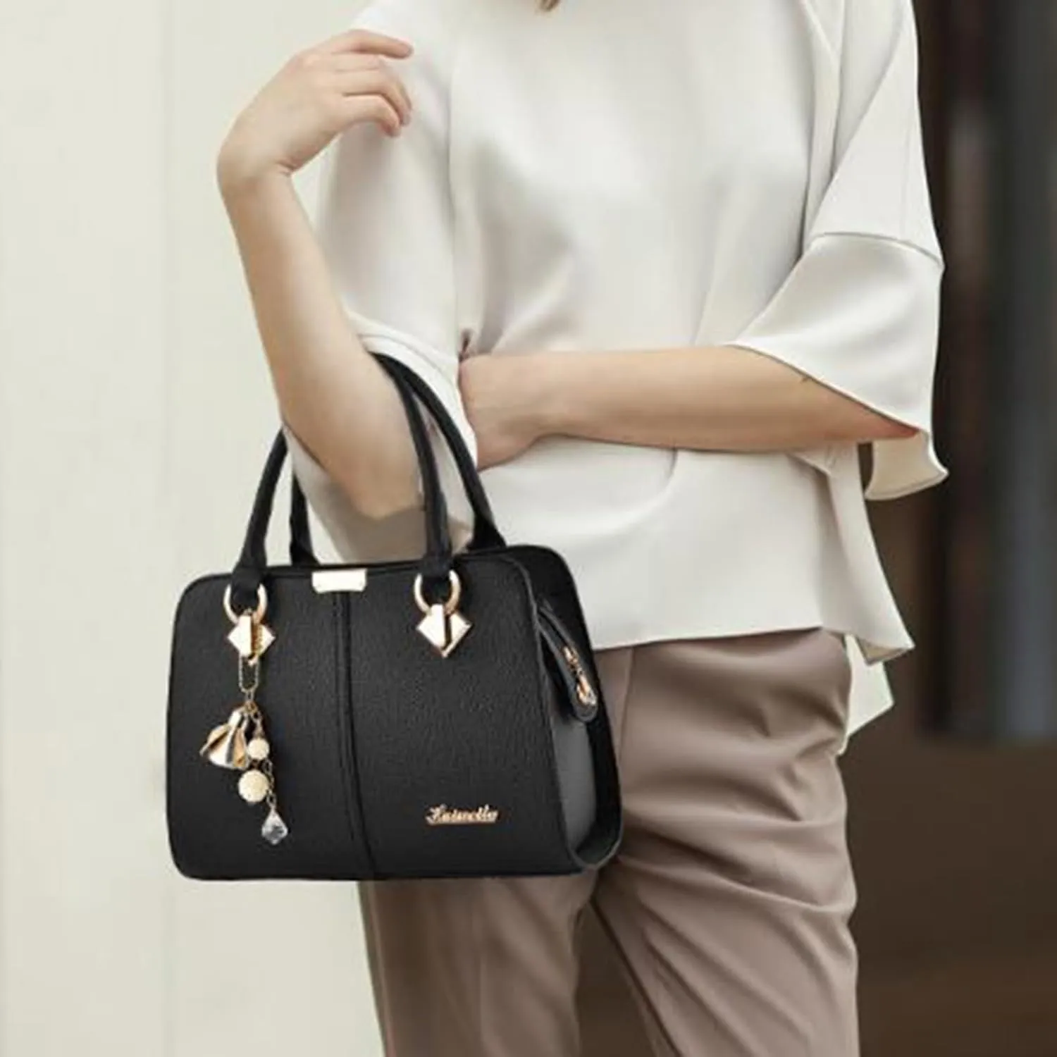 Leather Trendy Purse Women's Handbag Trendy Shoulder Crossbody Bag