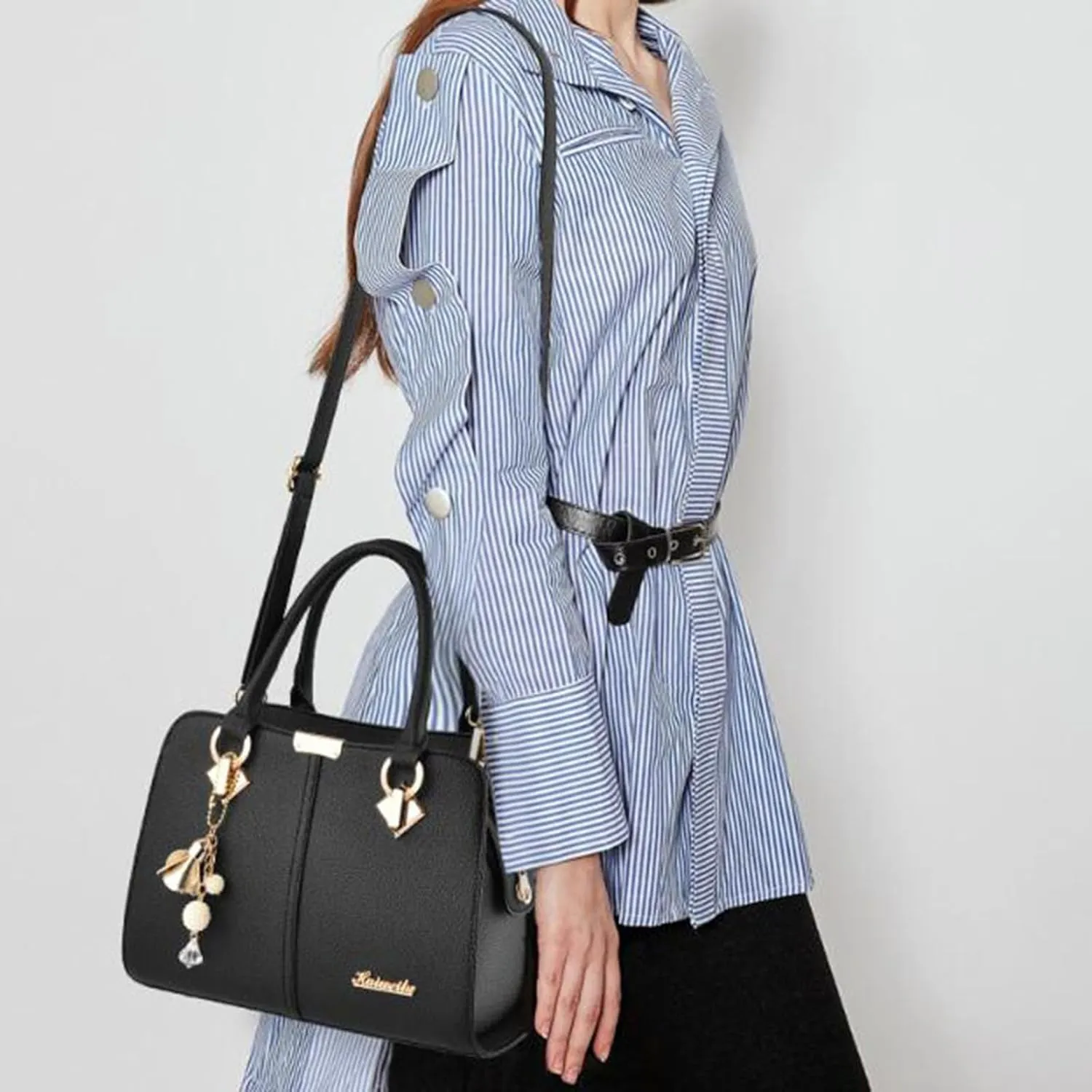 Leather Trendy Purse Women's Handbag Trendy Shoulder Crossbody Bag