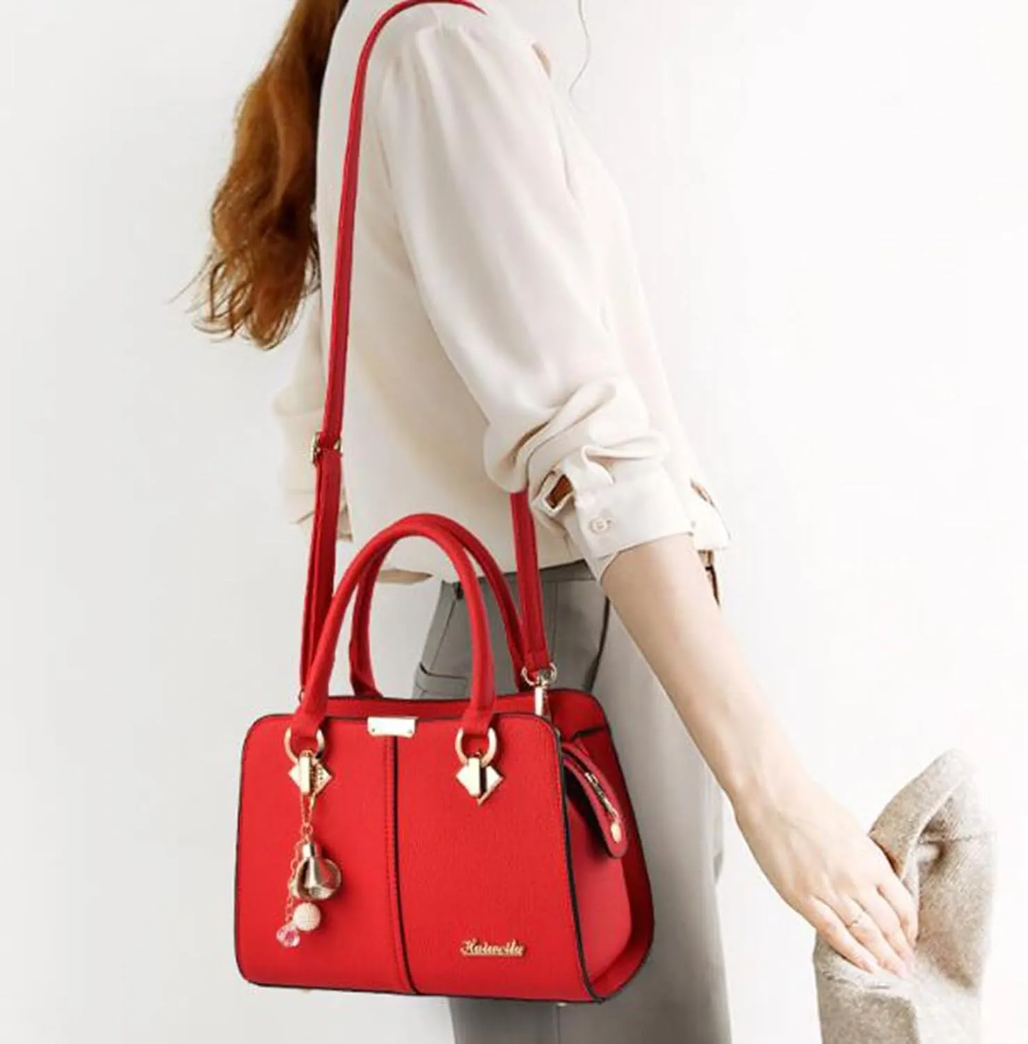 Leather Trendy Purse Women's Handbag Trendy Shoulder Crossbody Bag