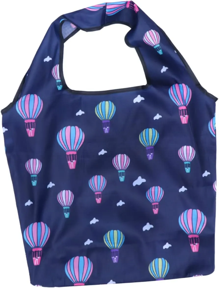 LIFKOME Portable Foldable Shopping Bag Travel Grocery Tote with Printed Design Lightweight and for Shopping Walking and Travel