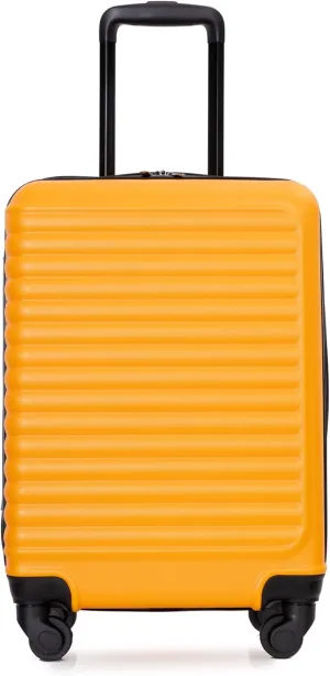 Lightweight 20" Carry-On Luggage for Stress-Free Travel, 360 Spinner Wheels and Spacious Interior, Bright Orange
