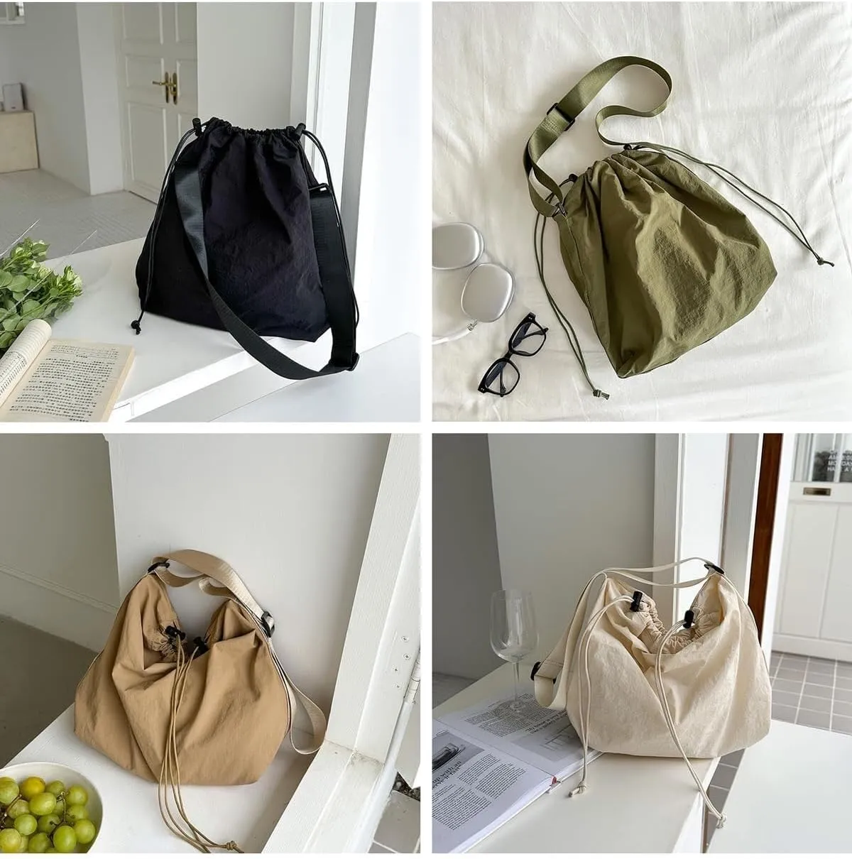 Lightweight Hobo Casual Shoulder Bag Purse Handbag Women Athletic Leisure Crossbody Bags