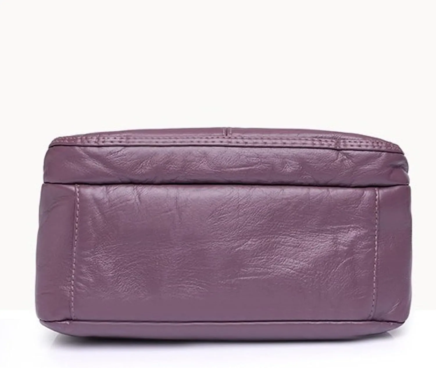 Lightweight Pocketbook Fashion Casual Women's Retro Soft Leather Zipper Double Pocket Shoulder Messenger Bag