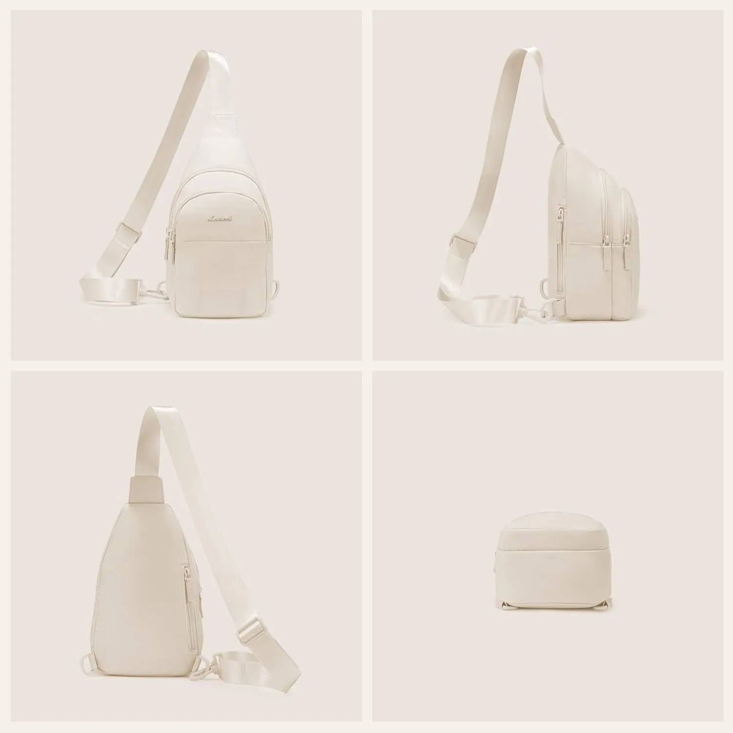 LOVEVOOK Sling Bag for Women, Puffer Crossbody Bags for Women, Small Sling Backpack, Travel Hiking Chest Bag Daypack