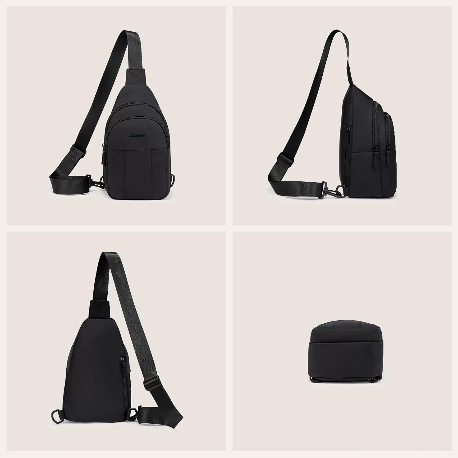 LOVEVOOK Sling Bag for Women, Puffer Crossbody Bags for Women, Small Sling Backpack, Travel Hiking Chest Bag Daypack