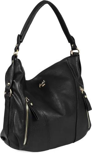 Mabel Large Tote Shoulder Bag  Faux Leather Everyday Handbag  Spacious Slouch Style Purse  Paula