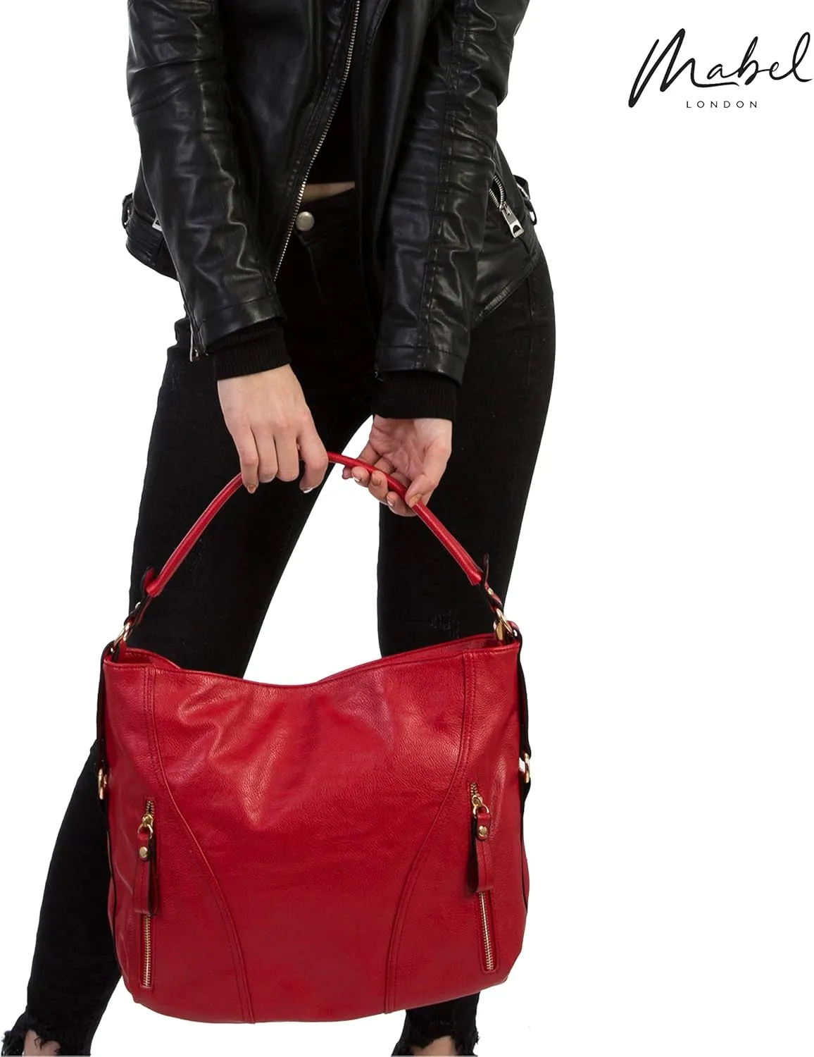 Mabel Large Tote Shoulder Bag  Faux Leather Everyday Handbag  Spacious Slouch Style Purse  Paula