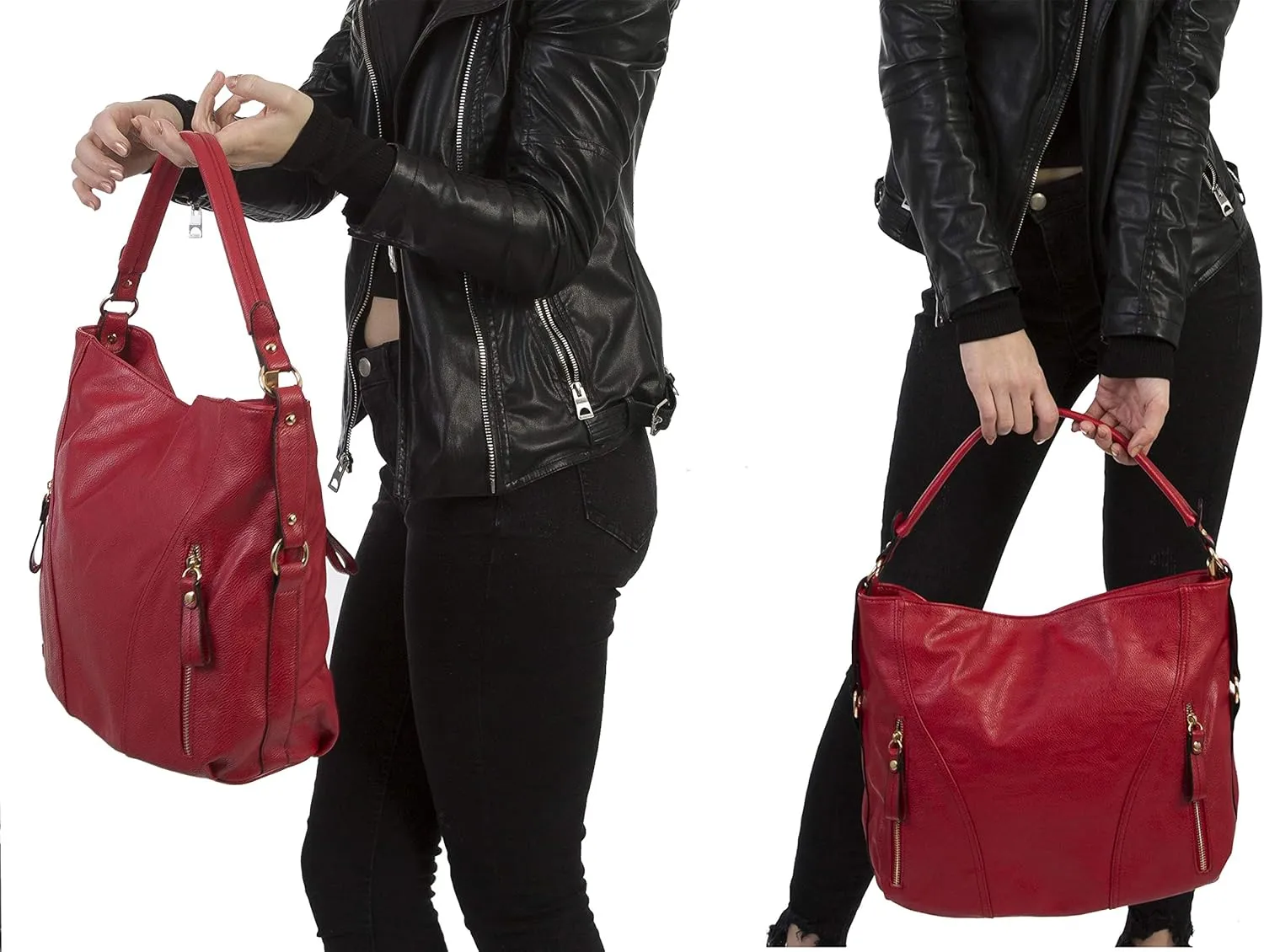 Mabel Large Tote Shoulder Bag  Faux Leather Everyday Handbag  Spacious Slouch Style Purse  Paula