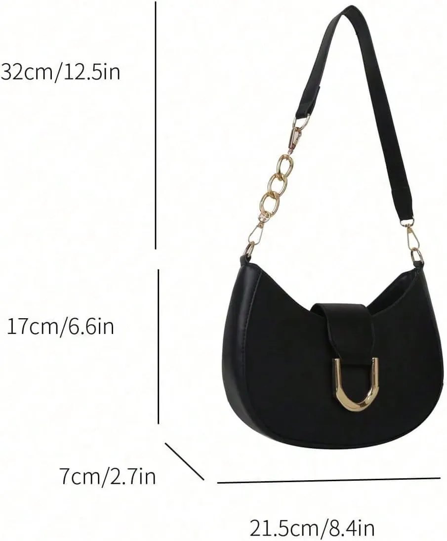 MakeMeChic Women's PU Leather Top Handle Zipper Shoulder Bags Purse Hobo bags Satchel Bag