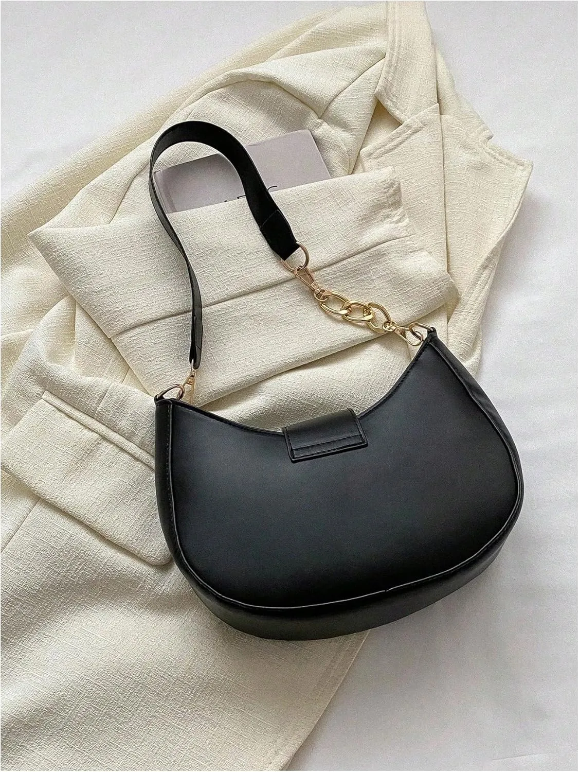 MakeMeChic Women's PU Leather Top Handle Zipper Shoulder Bags Purse Hobo bags Satchel Bag