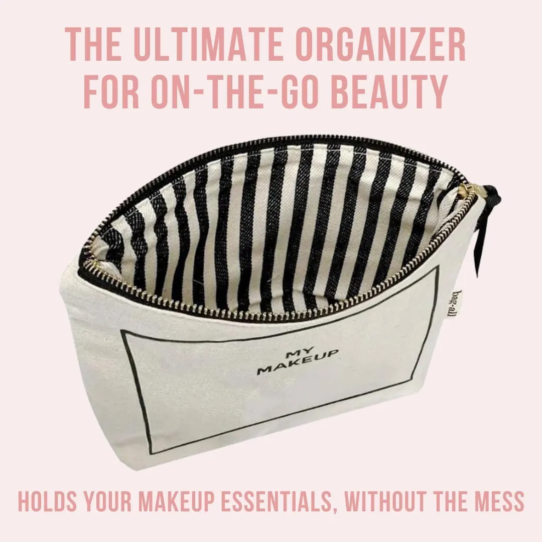 Makeup Bag for Women | Cosmetic Bag Organizer for Girls | Makeup Pouch for Traveling| Toiletry Bags for Women | Make Up Travel Pouches | Cream