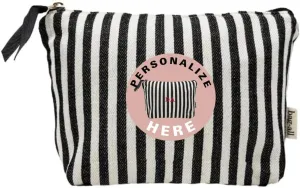 Makeup Bag for Women | Cosmetic Bag Organizer for Girls | Makeup Pouch for Traveling| Toiletry Bags for Women | Make Up Travel Pouches | Striped
