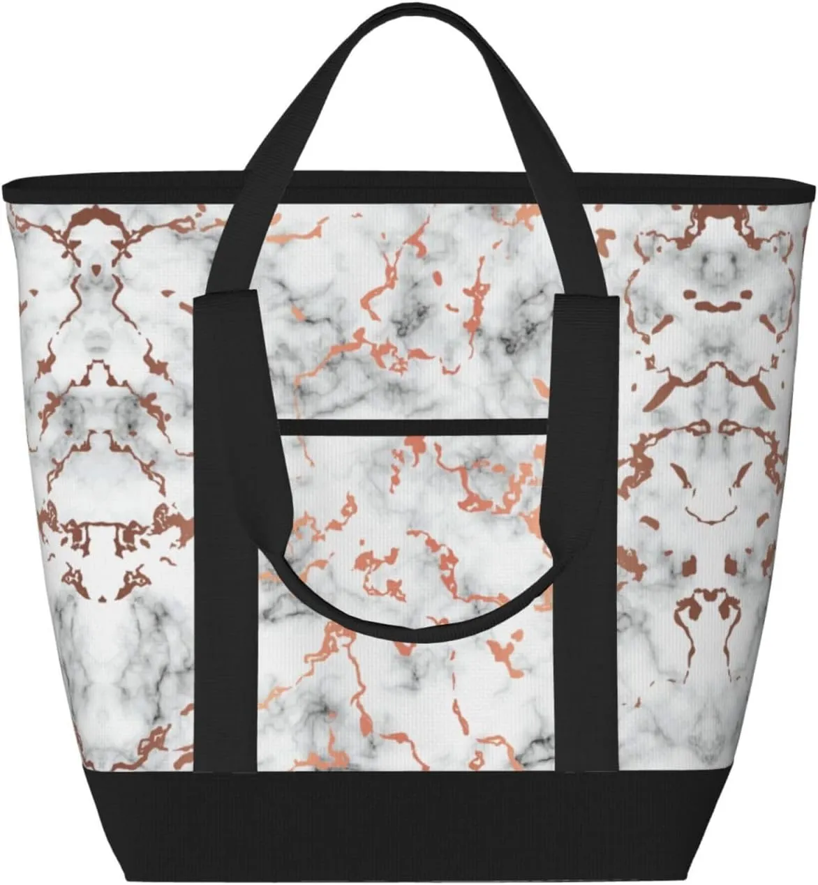 Marble Texture Copper Splatter Women's tote bags and reusable women's beach bags are suitable for travel insulation and cooling bags.