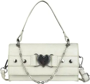 Mini Handbag with Crossbody Strap Gothic Punk Alt Egirl Grunge Bag Trendy Purse Y2K Aesthetic Clutch Cute Hobo