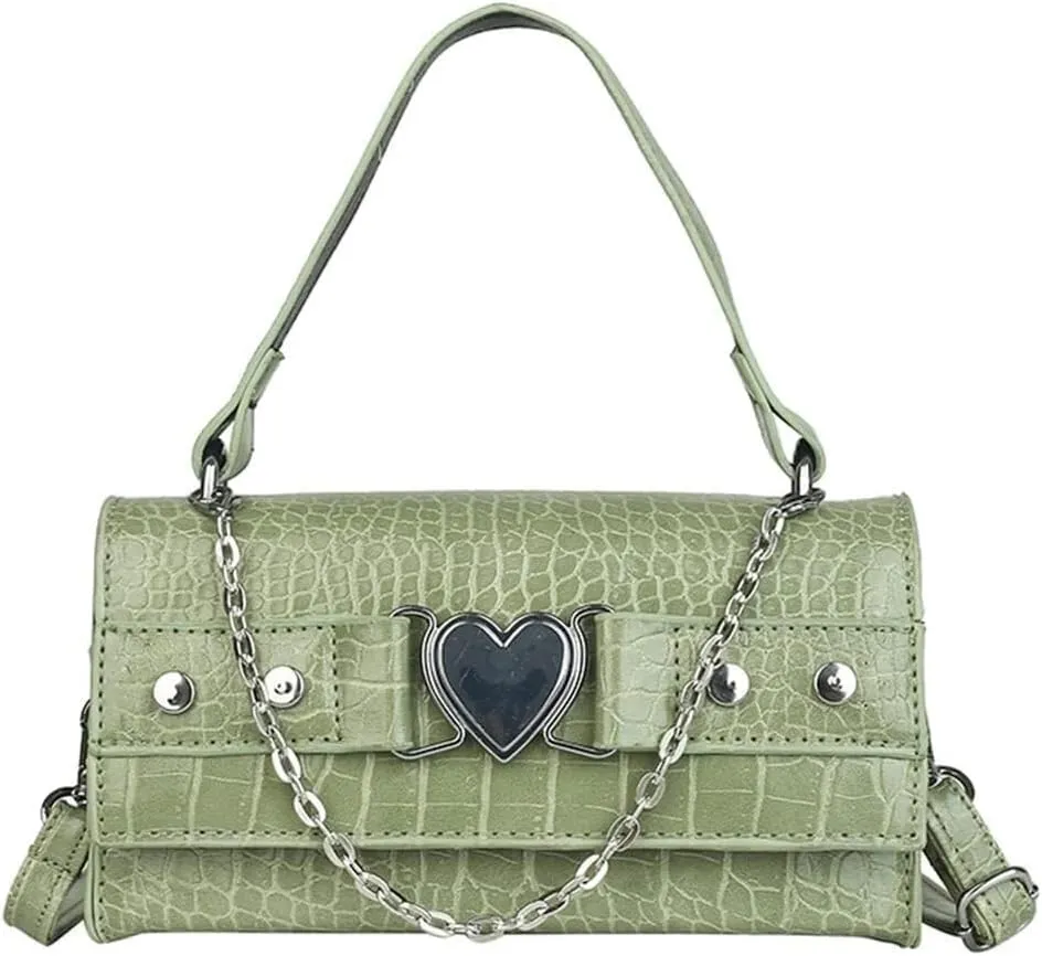 Mini Handbag with Crossbody Strap Gothic Punk Alt Egirl Grunge Bag Trendy Purse Y2K Aesthetic Clutch Cute Hobo