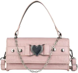 Mini Handbag with Crossbody Strap Gothic Punk Alt Egirl Grunge Bag Trendy Purse Y2K Aesthetic Clutch Cute Hobo