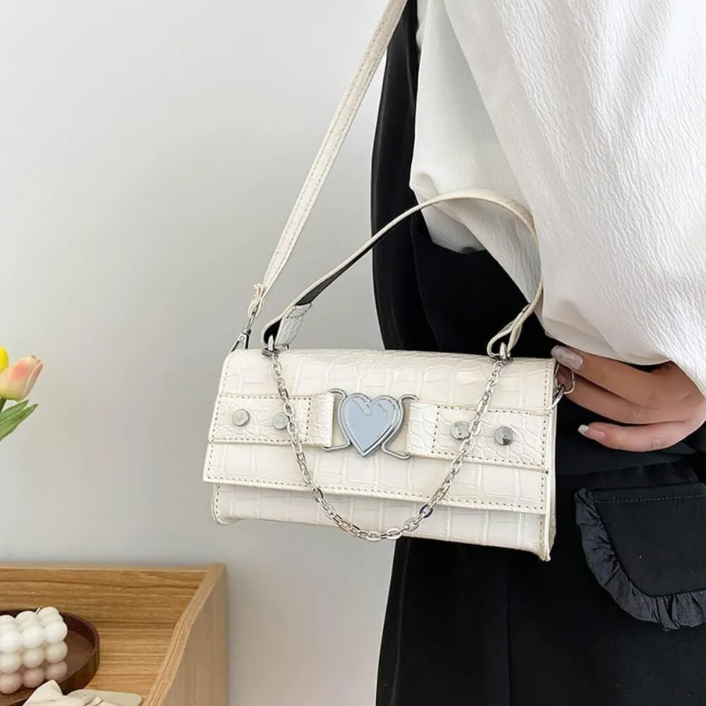 Mini Handbag with Crossbody Strap Gothic Punk Alt Egirl Grunge Bag Trendy Purse Y2K Aesthetic Clutch Cute Hobo