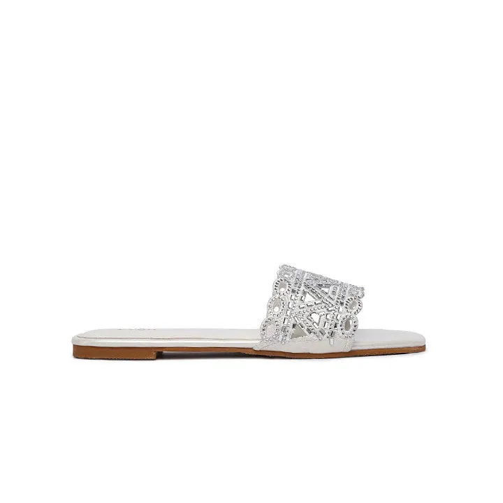 Mirror Cut Embellished Slide Sandal MY 319
