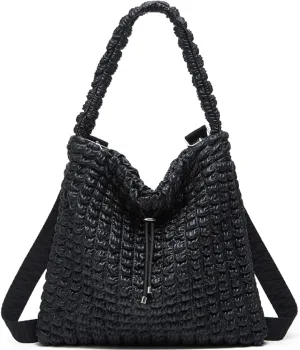 Molodo Shoulder Bags for Women Stylish Bubble Vegan Leather Pochette Slouchy Satchel Bag Hobo Purse 2024