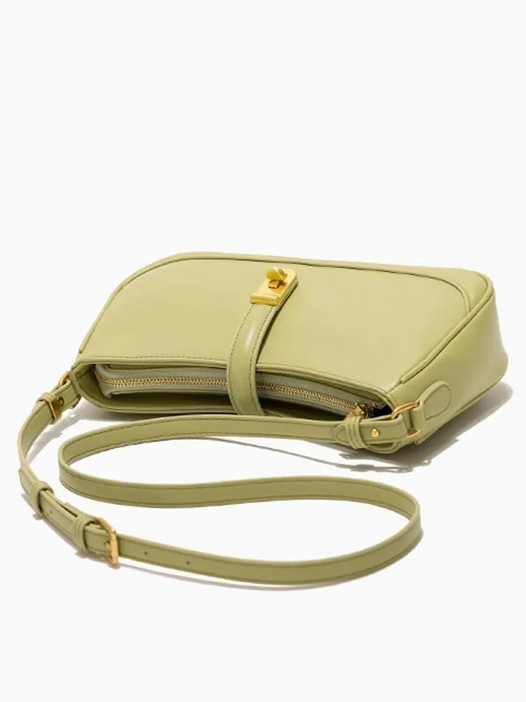 Molodo Women's Shoulder Bag Stylish Vegan Leather Pochette Crossbody Bag Casual Underarm Bag Hobo Purse