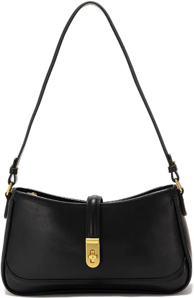 Molodo Women's Shoulder Bag Stylish Vegan Leather Pochette Crossbody Bag Casual Underarm Bag Hobo Purse