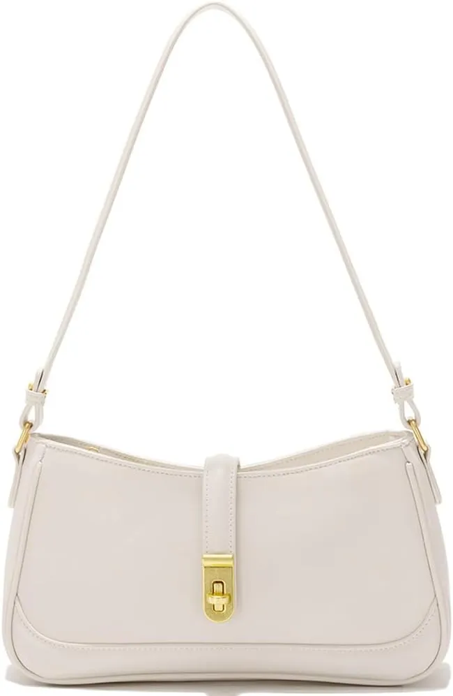 Molodo Women's Shoulder Bag Stylish Vegan Leather Pochette Crossbody Bag Casual Underarm Bag Hobo Purse