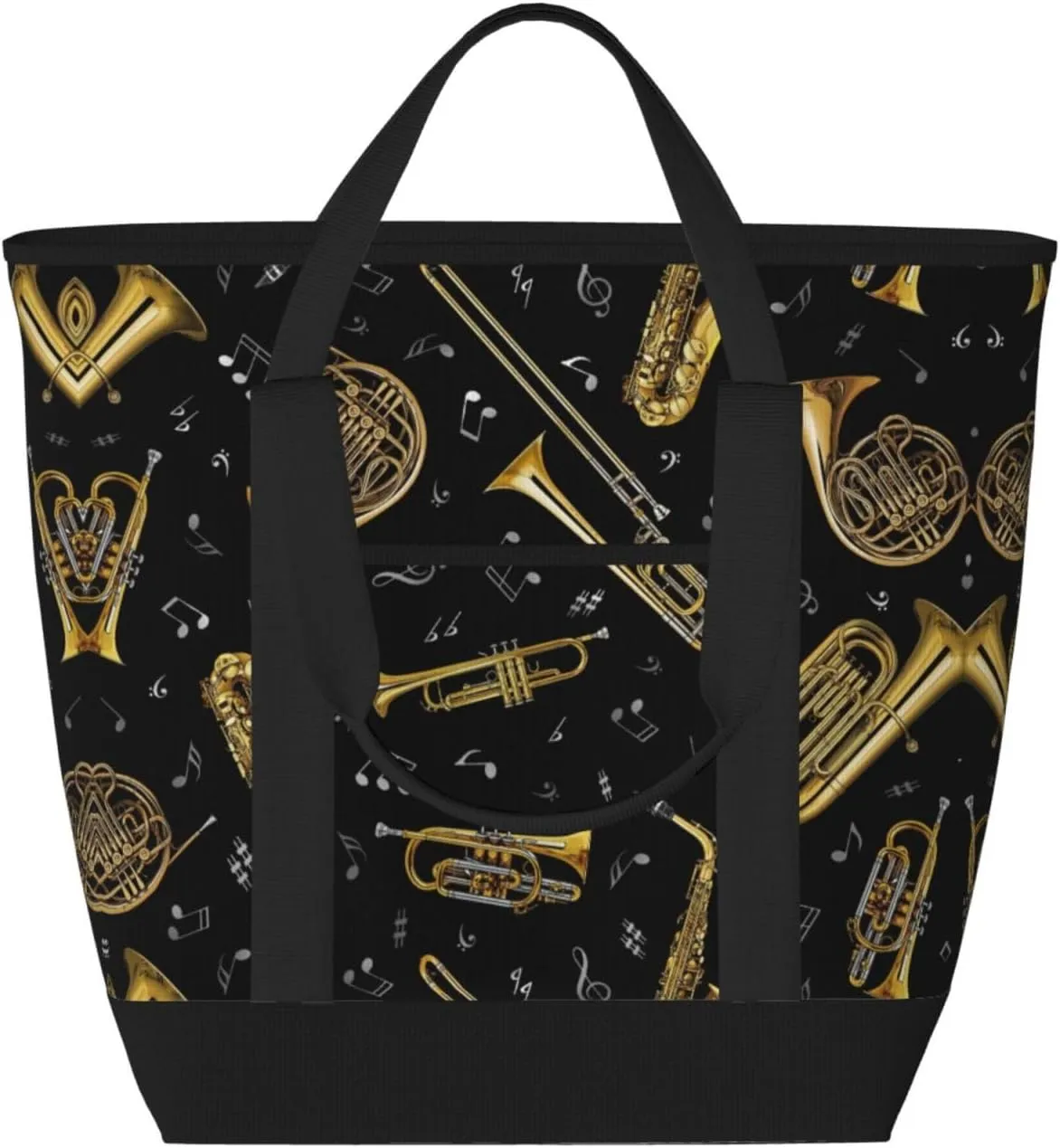 Musical Instruments Women's tote bags and reusable women's beach bags are suitable for travel insulation and cooling bags.