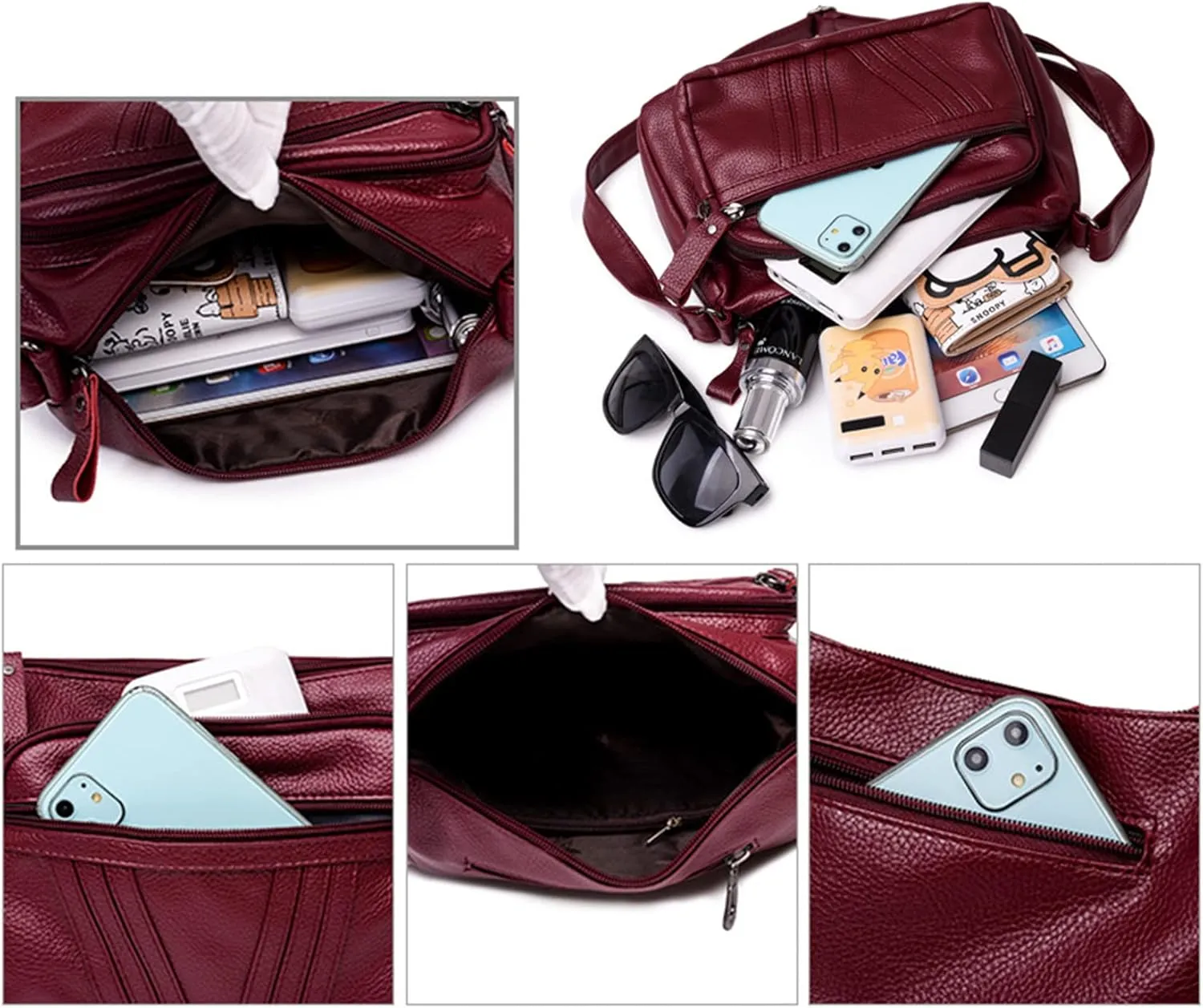 NOTAG Crossbody Bags for Women Lightweight Messenger Purses and Handbags PU Leather Shoulder Pocketbooks