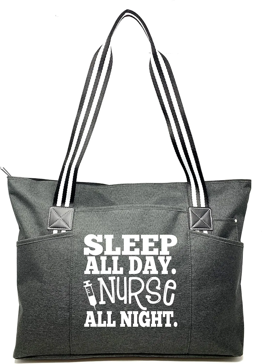 Nurse Tote Bag for Work - Christmas Gifts for Women Large Nursing Bag with Zipper, Pockets & Reliable Straps - Spacious Bag