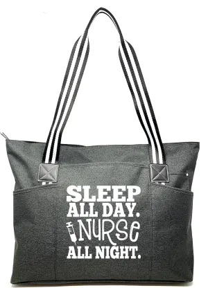 Nurse Tote Bag for Work - Christmas Gifts for Women Large Nursing Bag with Zipper, Pockets & Reliable Straps - Spacious Bag