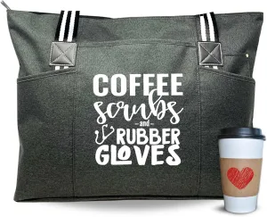Nurse Tote Bag for Work - Christmas Gifts for Women Large Nursing Bag with Zipper, Pockets & Reliable Straps - Spacious Bag