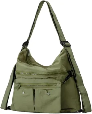 Nylon Crossbody Bags for Women Lightweight Backpacks for Women Tote Bag with Coin Purse Shoulder Bag Hobo Bag Handbag