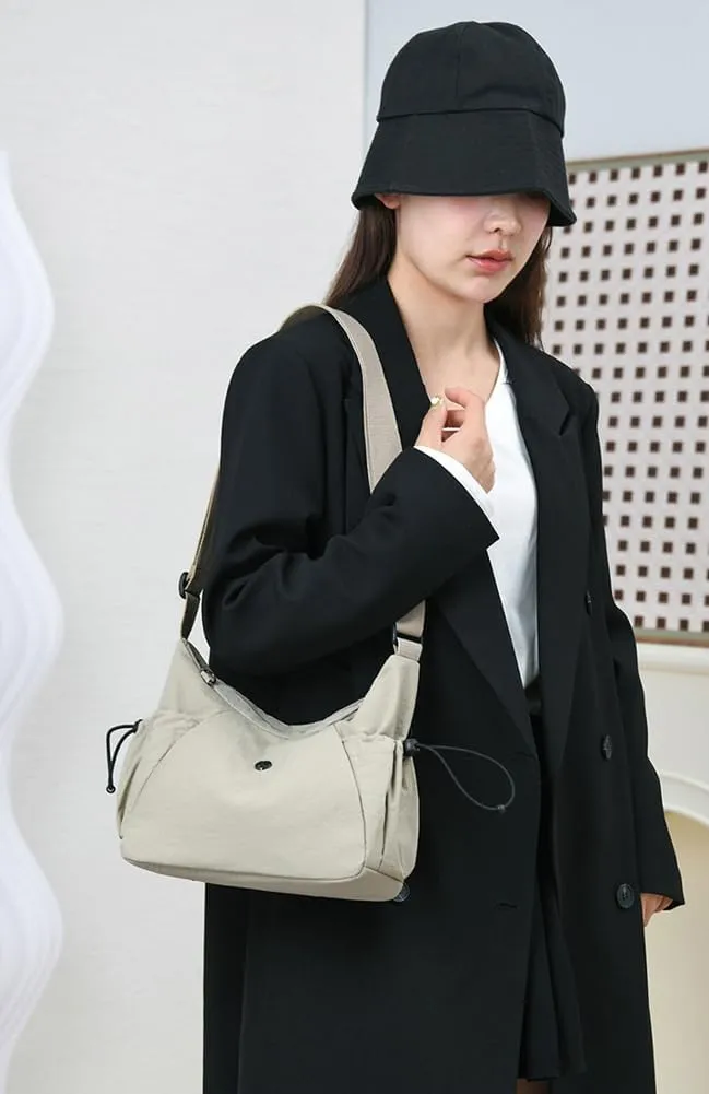 Nylon Hobo Crossbody Bags Lightweight Shoulder Bag for Women Waterproof Luna Bag Lightweight with Adjustable Strap