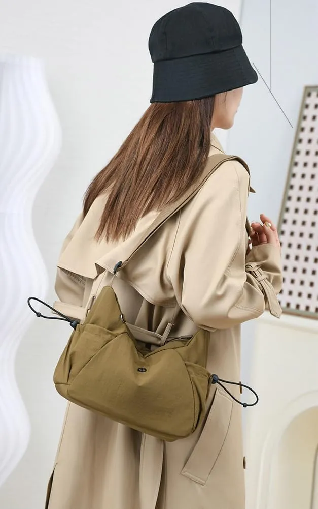 Nylon Hobo Crossbody Bags Lightweight Shoulder Bag for Women Waterproof Luna Bag Lightweight with Adjustable Strap