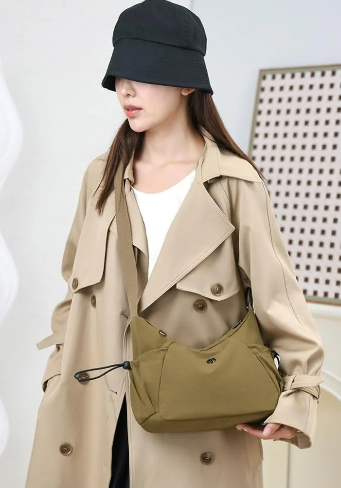 Nylon Hobo Crossbody Bags Lightweight Shoulder Bag for Women Waterproof Luna Bag Lightweight with Adjustable Strap