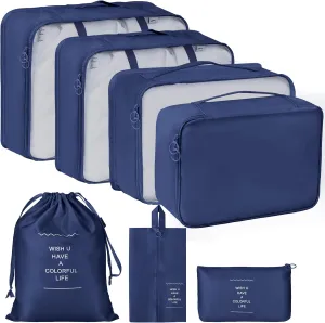 Packing Cubes 7 Set Travel Cubes for Suitcases Lightweight Luggage Packing Orginzers