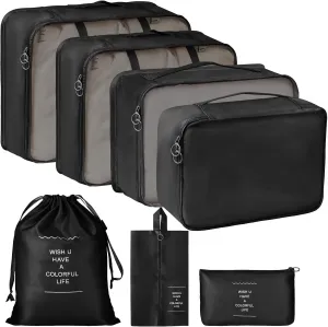 Packing Cubes 7 Set Travel Cubes for Suitcases Lightweight Luggage Packing Orginzers