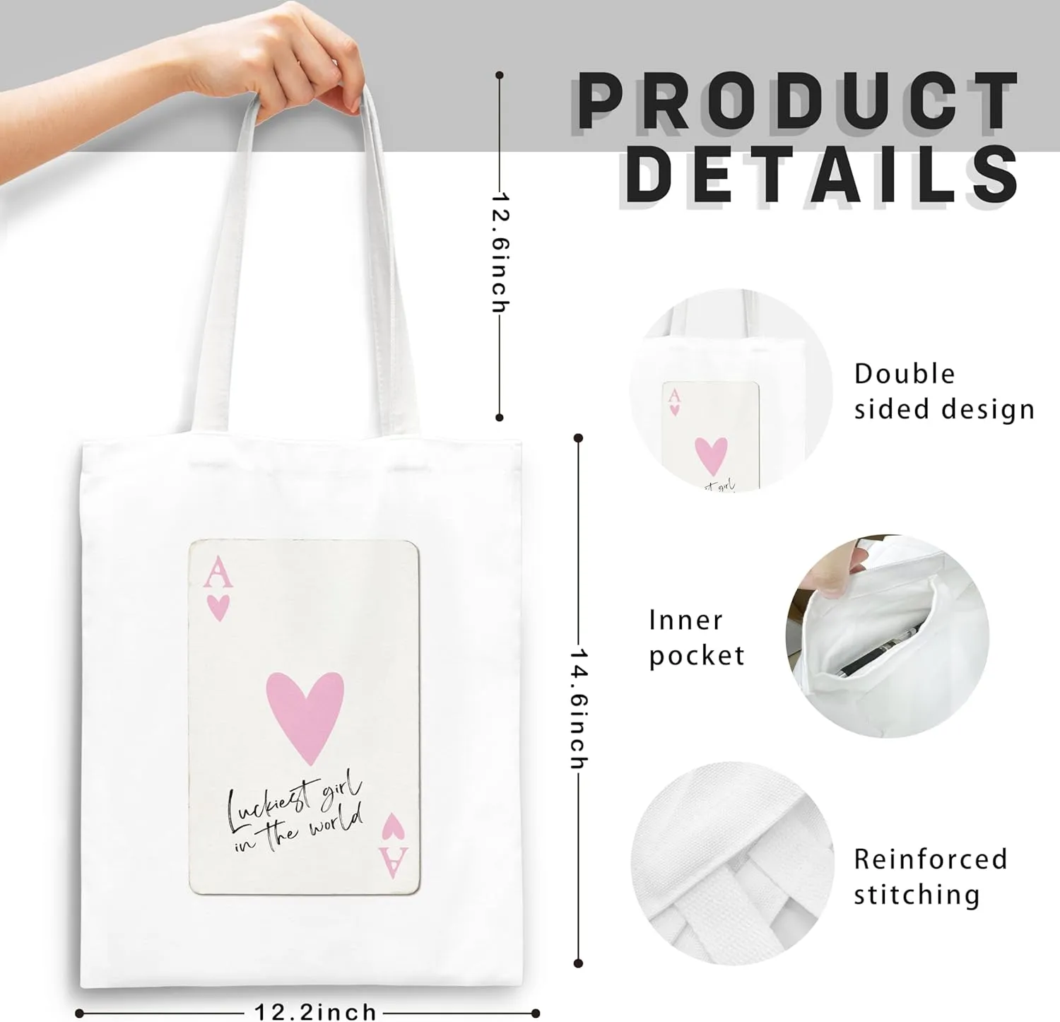 Pink Trendy Coquette Bow Cherry Disco Ball Tote Bag,Preppy Trendy Gifts for Women,Reusable Grocery Shopping Bags