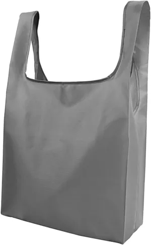 Portable Oxford Shopping Bag Washable Grocery Tote for Daily Use Lightweight with Capacity for Groceries Beach More Grey