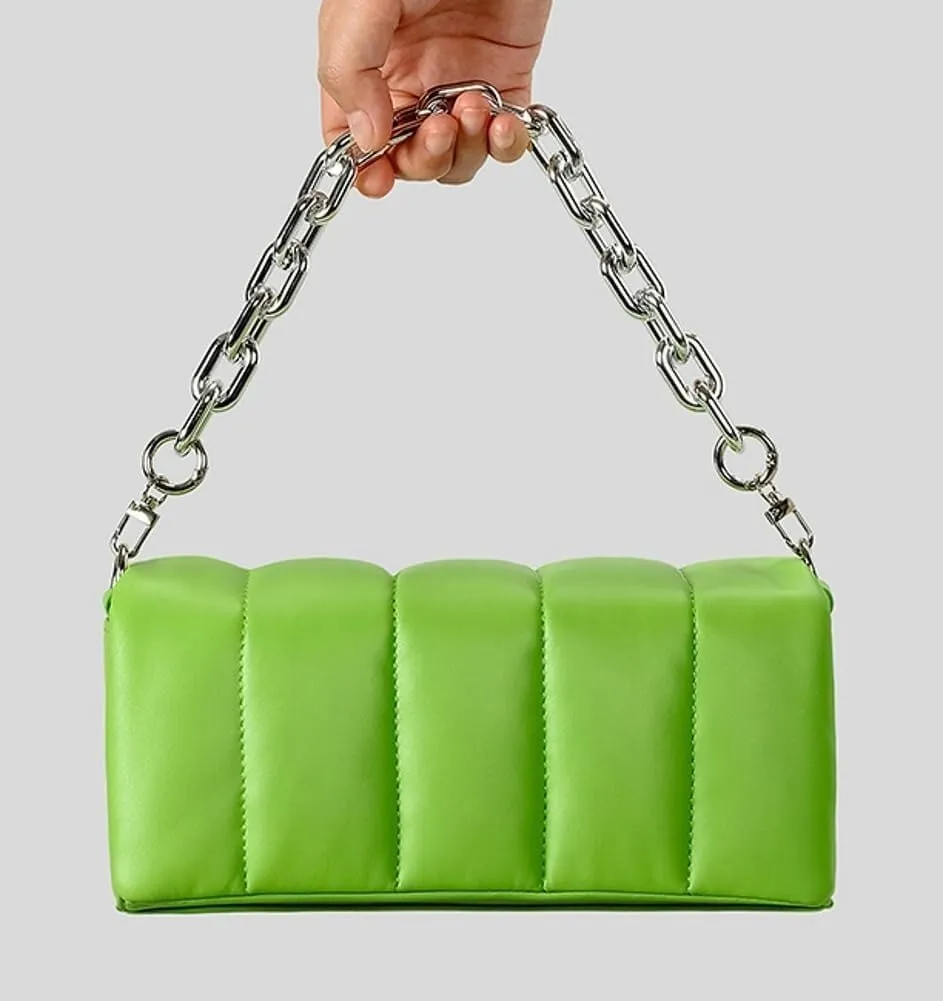 PU Leather Quilted Shoulder Bags for Ladies: Y2k Hobo Handbags Featuring Chain Straps and Stylish Clutch Purses