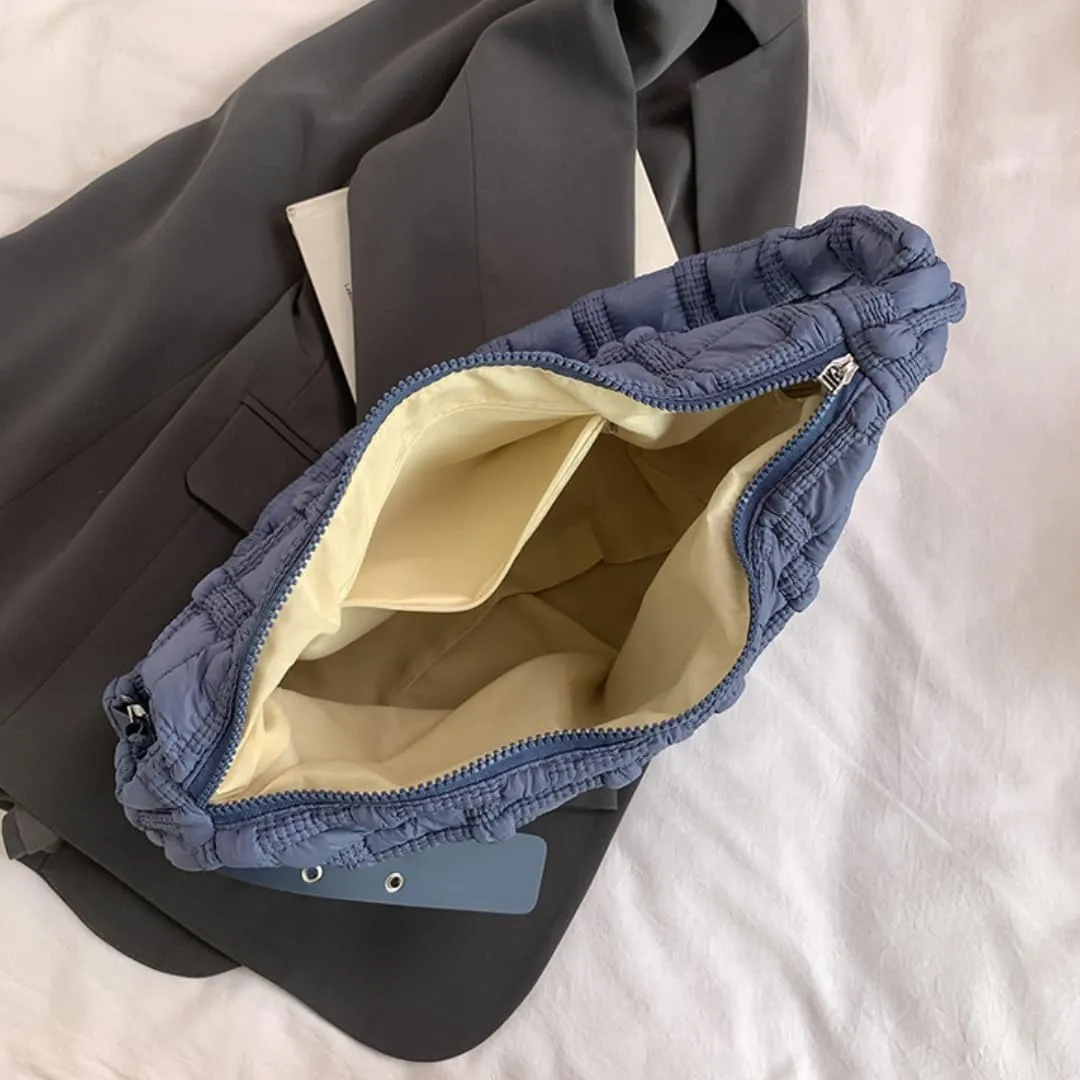 Puffer Tote Bag for Women Quilted Crossbody Carryall Bag Puffy Shoulder Bag Hobo Bubble Purse Nylon Handbag Lightweight