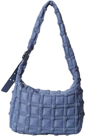 Puffer Tote Bag for Women Quilted Crossbody Carryall Bag Puffy Shoulder Bag Hobo Bubble Purse Nylon Handbag Lightweight
