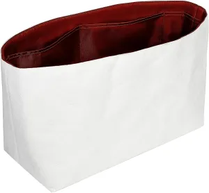 Purse Organizer Insert for Handbag Tyvek Paper Inner Bag Organizers Compatible with Goyard Hobo Bag with Practical Pockets (Brodeaux Red, Hobo)