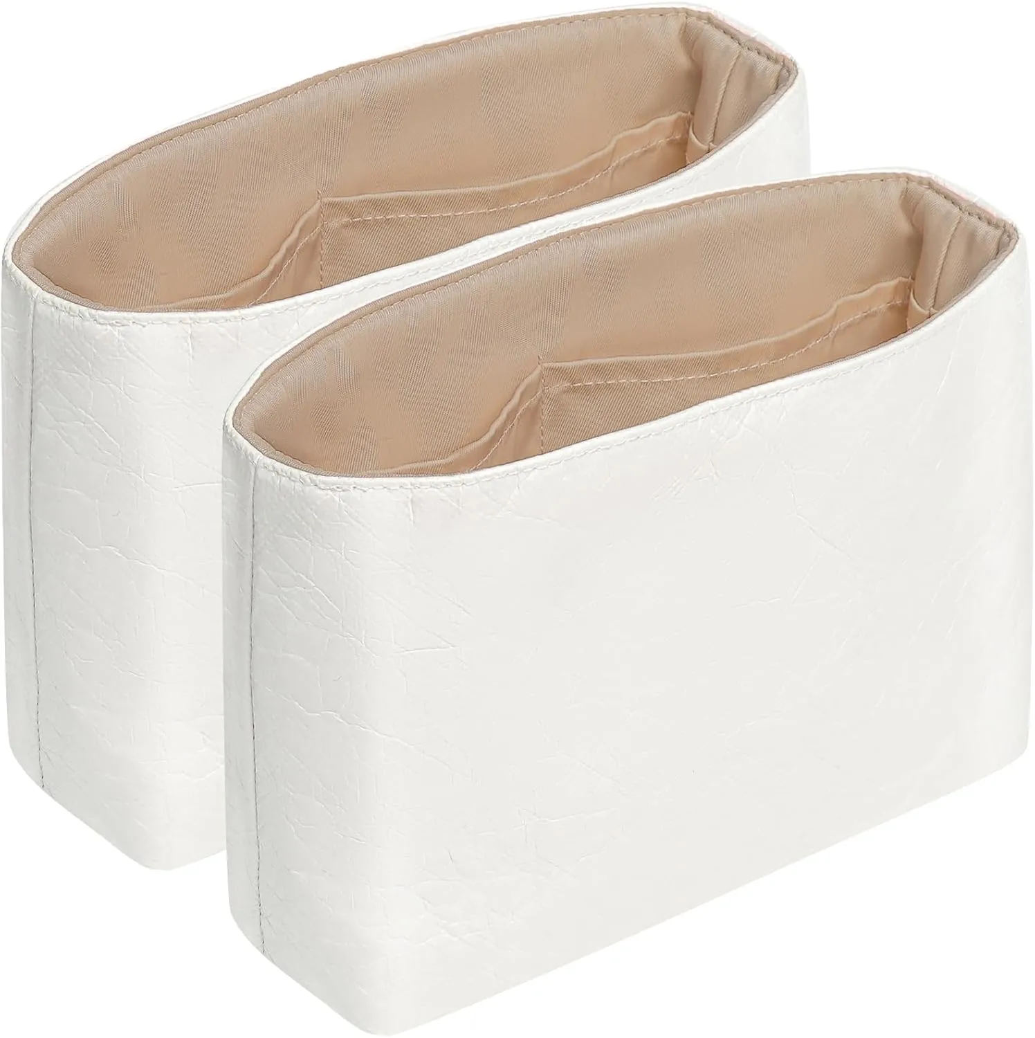 Purse Organizer Insert for Tote Handbags TYVEK Paper Inner Bag Organizers Compatible with LV Neonoe MM Bags,with Practical Pockets(Toffe,MM,2 Pack)