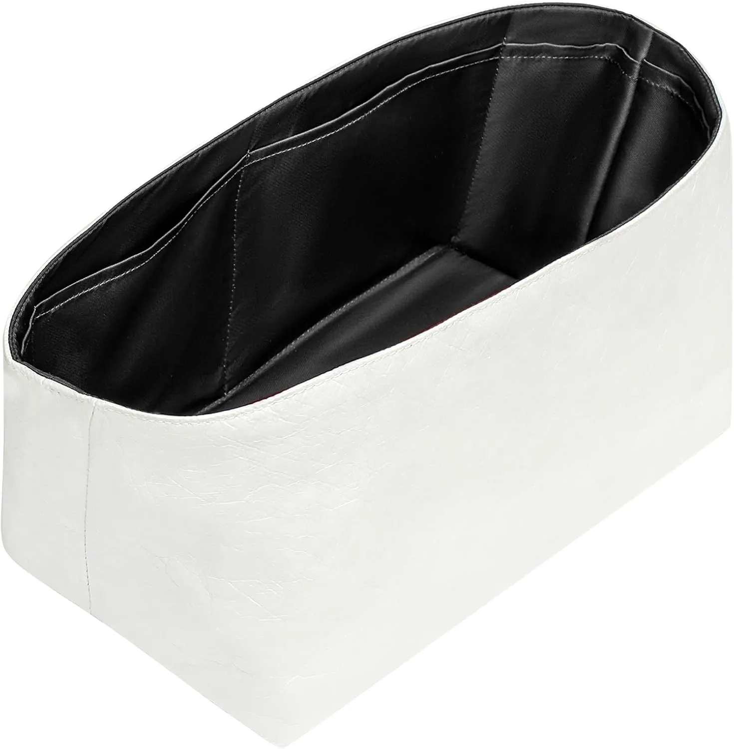 Purse Organizer Insert for Tote Handbags TYVEK Paper Inner Bag Organizers Compatible with LV Speedy 20 Bag,with Practical Pockets(20,Black)