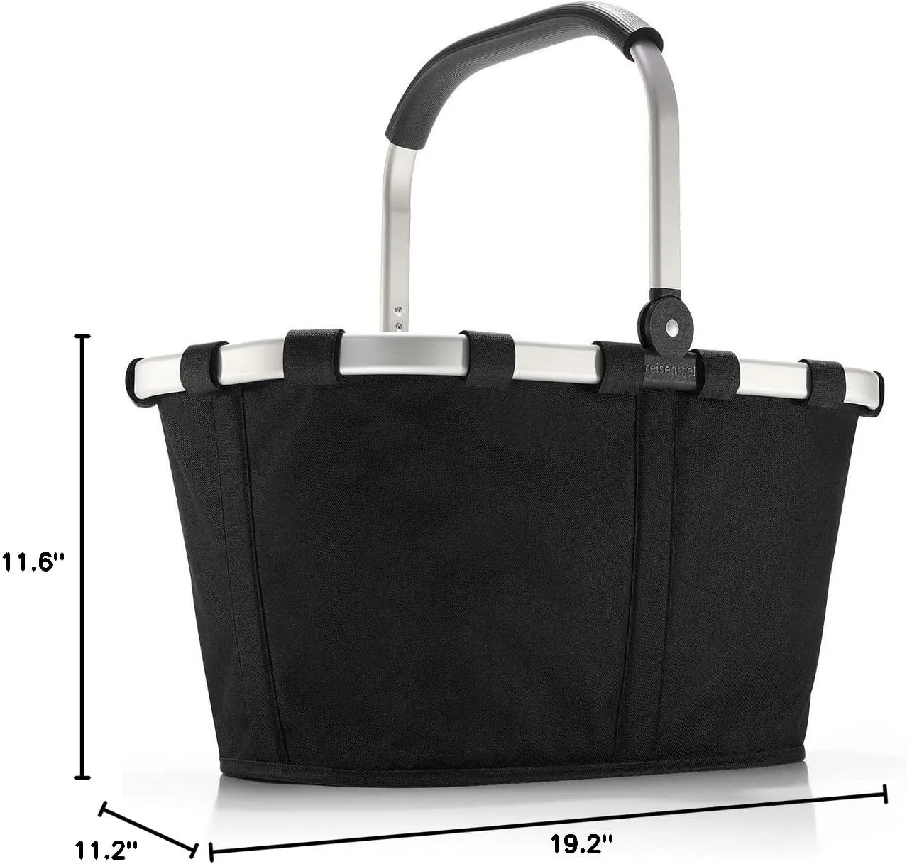 reisenthel carrybag black - Sturdy shopping basket with plenty of storage space and practical inner pocket - Elegant and water-repellent design