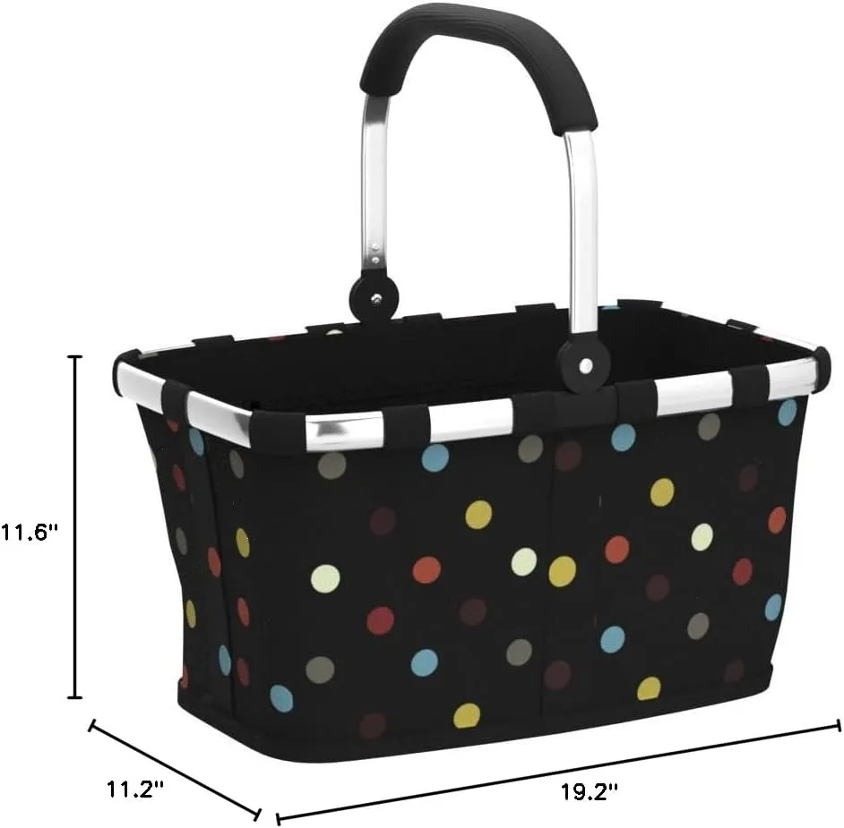 reisenthel carrybag dots - Sturdy shopping basket with plenty of storage space and practical inner pocket - Elegant and water-repellent design