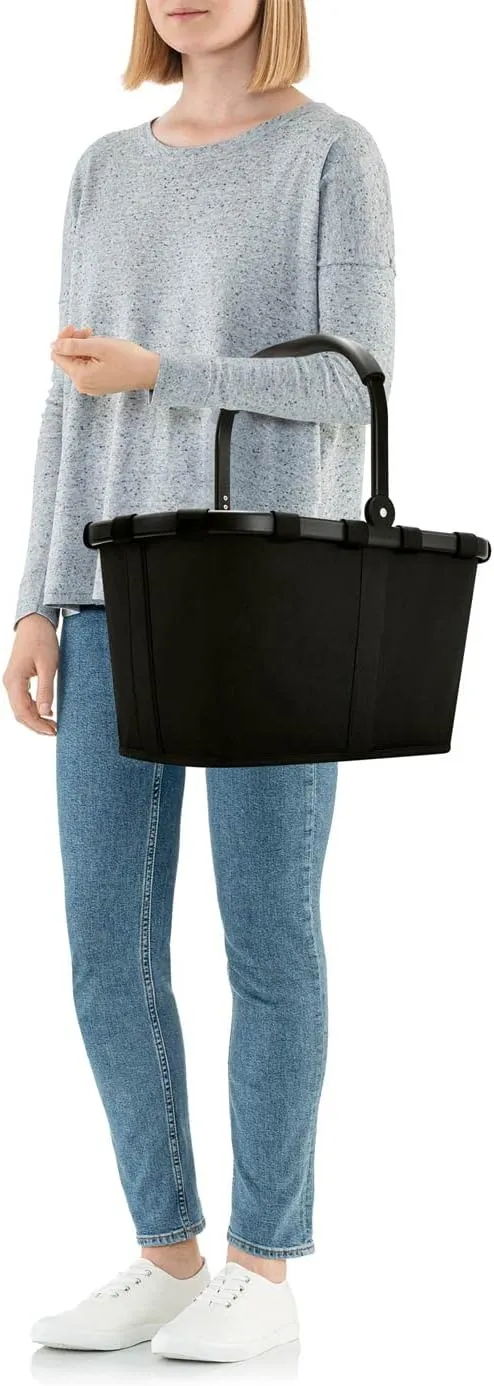 reisenthel carrybag frame black/black - Sturdy shopping basket with plenty of storage space and practical inner pocket - water-repellent