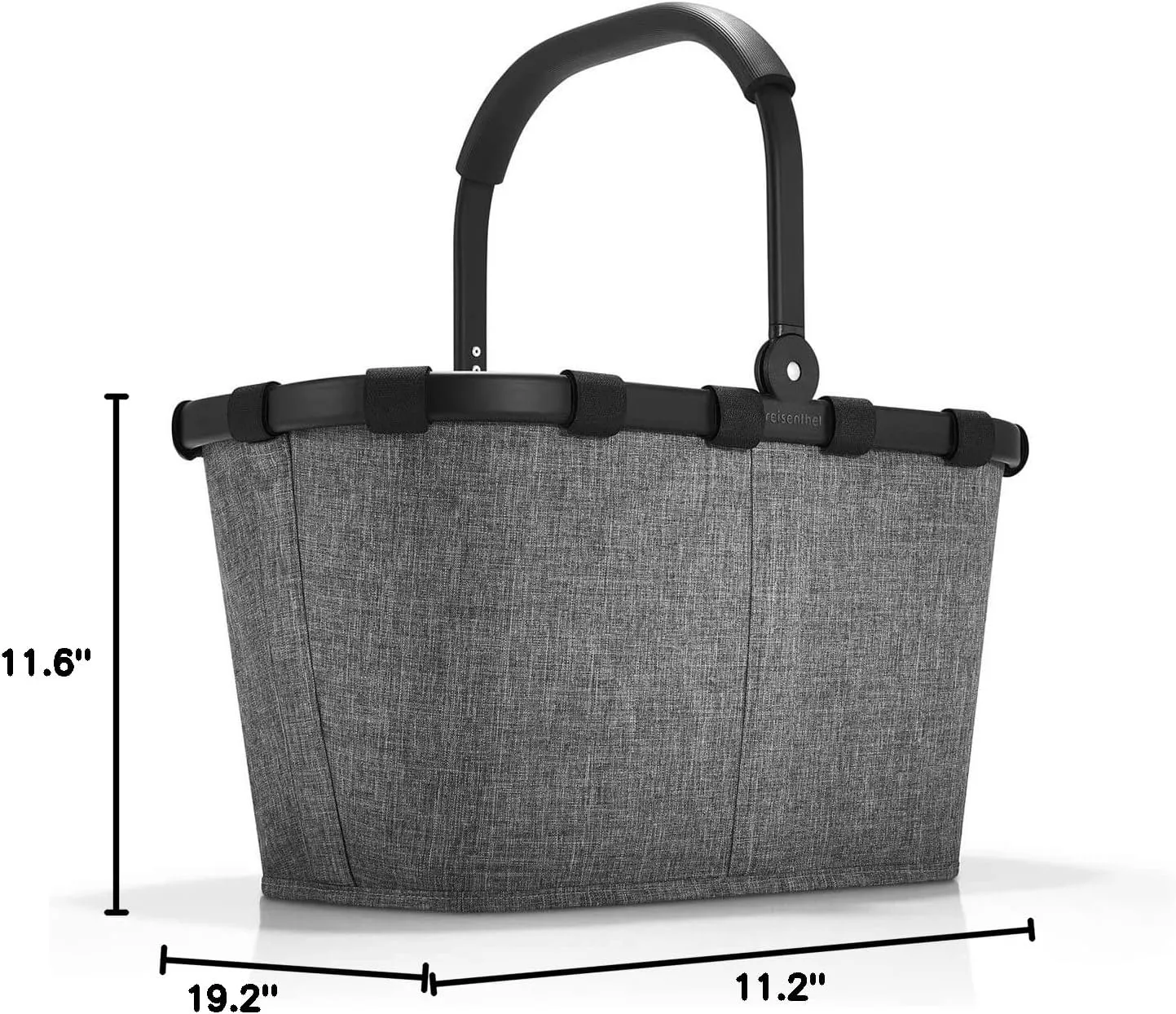 reisenthel carrybag twist silver - Sturdy shopping basket with plenty of storage space and practical inner pocket - Elegant and water-repellent design