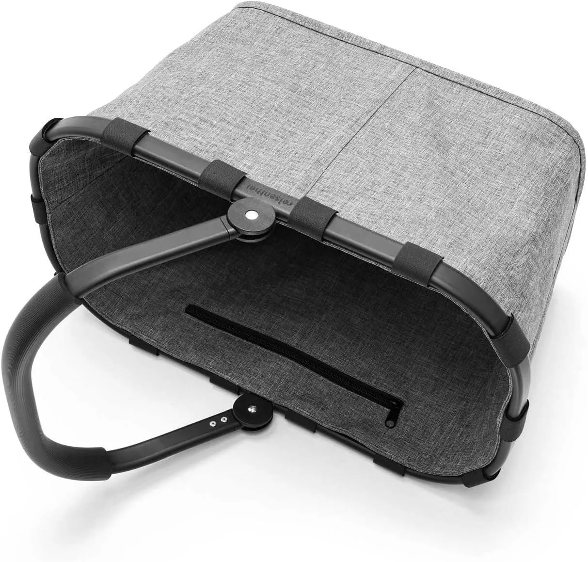 reisenthel carrybag twist silver - Sturdy shopping basket with plenty of storage space and practical inner pocket - Elegant and water-repellent design